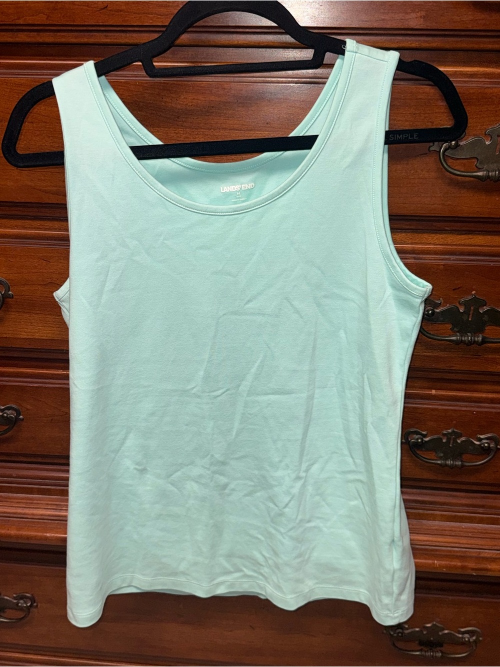Lands' End Women's Light Mint Scoop Neck Tank